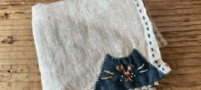 リネンのハンカチ